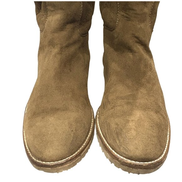 Gucci Suede Monogram Shearling Boots in Brown with Dustbag - Picture 11 of 12